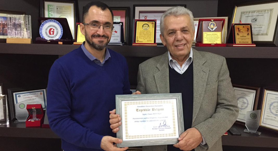 ALKIŞLAR HAYIRSEVER İŞADAMI AYDINLI’YA