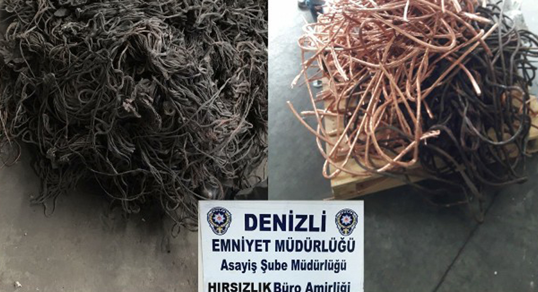 DEPODAN ÇALINAN KABLOLAR ELE GEÇİRİLDİ