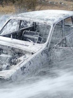 ÇAMELİ’DE OTOMOBİL YANGINI ORMANI YAKIYORDU!