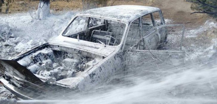 ÇAMELİ’DE OTOMOBİL YANGINI ORMANI YAKIYORDU!