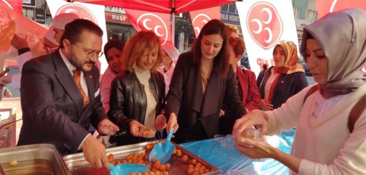 MHP’Lİ BAŞKAN YILMAZ’DAN TÜRKEŞ İÇİN LOKMA HAYRI