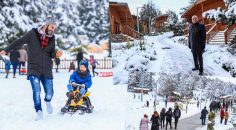 BİNLERCE DENİZLİLİ KAR SEVİNCİNİ DOYASIYA YAŞADI