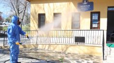 PAMUKKALE’NİN CADDE VE SOKAKLARI DEZENFEKTE EDİLİYOR
