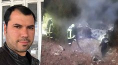 OTOMOBİLİN İÇİNDE YANARAK CAN VERDİ