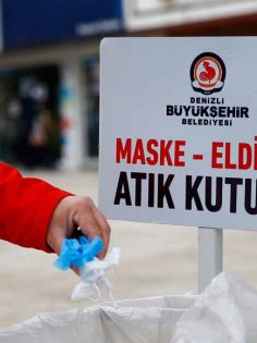 BÜYÜKŞEHİR’DEN MASKE VE ELDİVENLER İÇİN ATIK KUTUSU