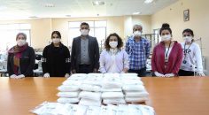 PAÜ’DE ÜRETİLEN MEDİKAL MASKELER PERSONELE DE DAĞITILDI