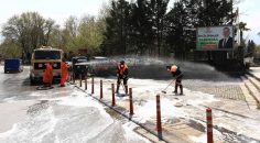 BÜYÜKŞEHİR’İN KORONAVİRÜS SEFERBERLİĞİ SÜRÜYOR