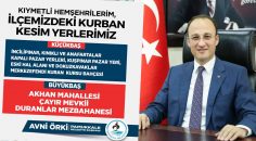 BAŞKAN ÖRKİ’DEN KURBAN BAYRAMI MESAJI