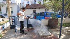 PAMUKKALE BELEDİYESİ İLAÇLAMAYA DEVAM EDİYOR