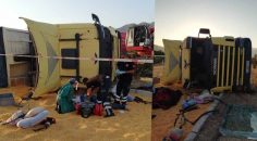 MISIR YÜKLÜ TIR DEVRİLDİ: 1 ÖLÜ