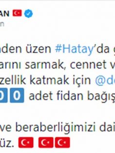 BAŞKAN ZOLAN’DAN HATAY’A 10 BİN FİDAN