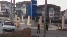 DENİZLİ’DE ÇIRILÇIPLAK KOŞAN ADAM ŞAŞKINLIK YARATTI