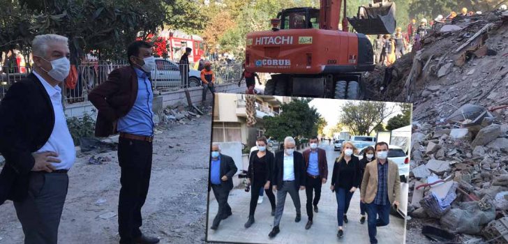 DENİZLİ CHP, DEPREM BÖLGESİNDE İNCELEME YAPTI
