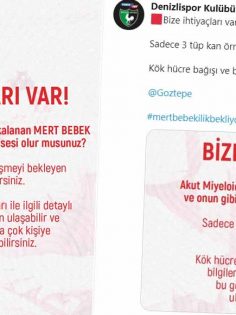 DENİZLİSPOR, MERT BEBEK İÇİN KAMPANYA BAŞLATTI