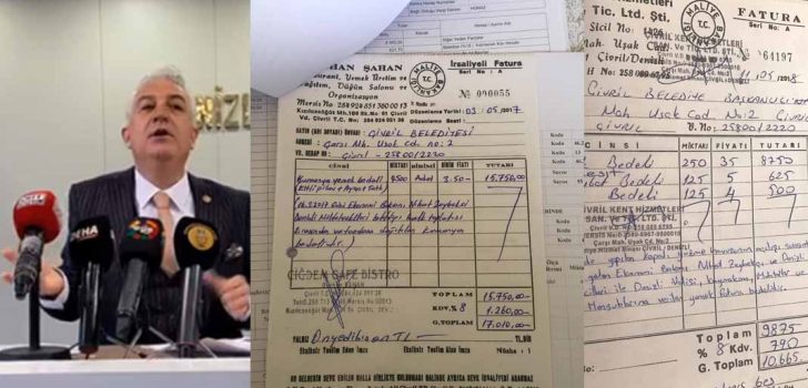 CHP’Lİ VEKİL SANCAR YEMEK FATURALARINI PAYLAŞTI