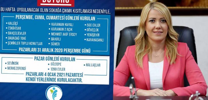 MERKEZEFENDİ’DE KISITLAMA NEDENİYLE PAZARLARIN GÜNÜ DEĞİŞTİ