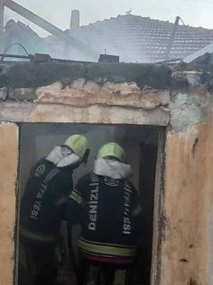 METRUK EVDEKİ YANGIN SÖNDÜRÜLDÜ