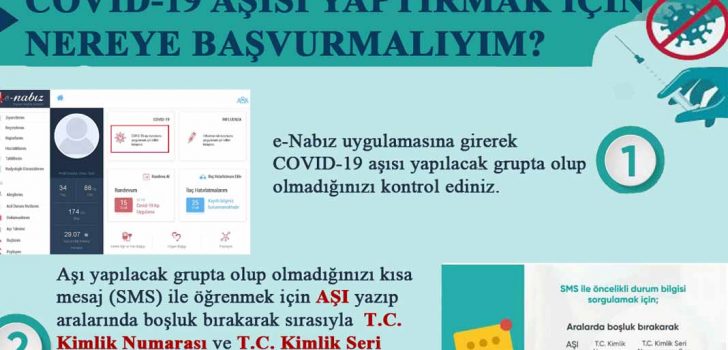 COVID-19 AŞISI YAPTIRMAK İÇİN NEREYE BAŞVURMALIYIM?