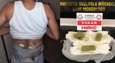 UYUŞTURUCUYU BELİNDEKİ KORSEYE SAKLAMIŞ