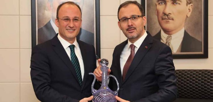 BAŞKAN ÖRKİ, BAKAN KASAPOĞLU’NU AĞIRLADI