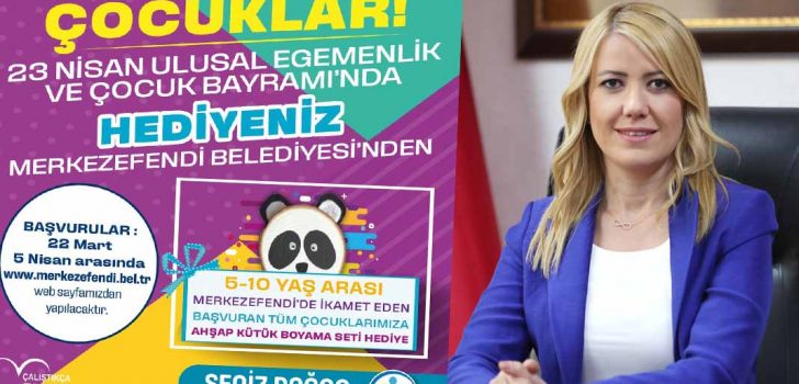 ÇOCUKLARIN 23 NİSAN HEDİYESİ MERKEZEFENDİ BELEDİYESİ’NDEN