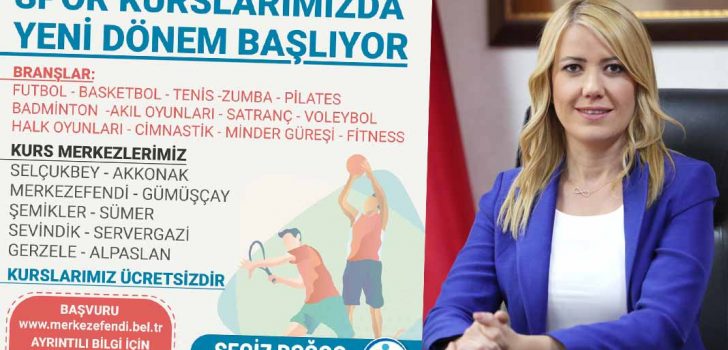 MERKEZEFENDİ SPOR KURSLARINDA YENİ DÖNEM BAŞLIYOR