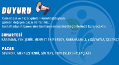 MERKEZEFENDİ’DE PAZAR YERLERİ ESKİ GÜNLERİNDE KURULACAK