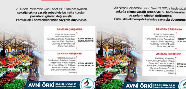 PAMUKKALE’DE PAZARLARIN GÜNÜ YENİDEN DÜZENLENDİ