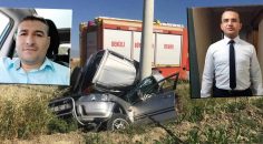 CİP DİREĞE ÇARPTI: 2 ÖLÜ