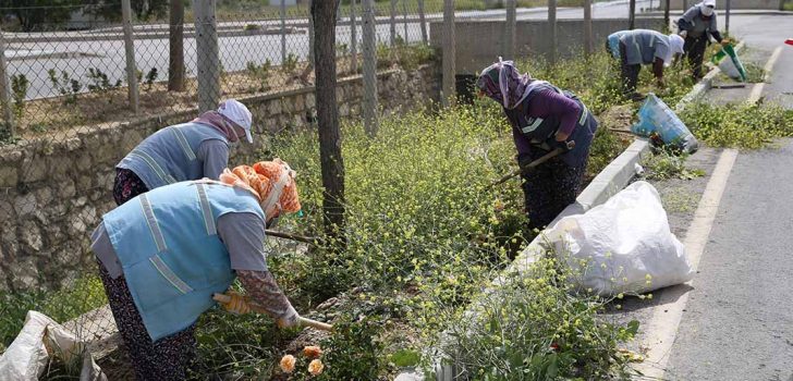 MERKEZEFENDİ’DE PARK VE YEŞİL ALANLARA BAKIM YAPILIYOR