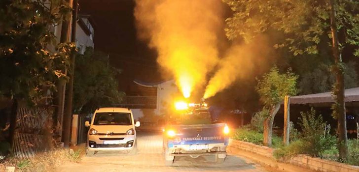 PAMUKKALE BELEDİYESİ’NİN UÇKUNLA MÜCADELESİ DEVAM EDİYOR