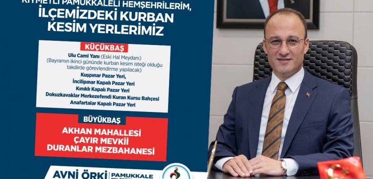 PAMUKKALE’DE KURBAN KESİM YERLERİ BELİRLENDİ