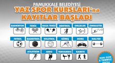 PAMUKKALE BELEDİYESİ YAZ SPOR KURSLARINA KAYITLAR BAŞLADI