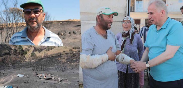 BÜYÜKŞEHİR YANGIN MAĞDURLARINI YALNIZ BIRAKMIYOR