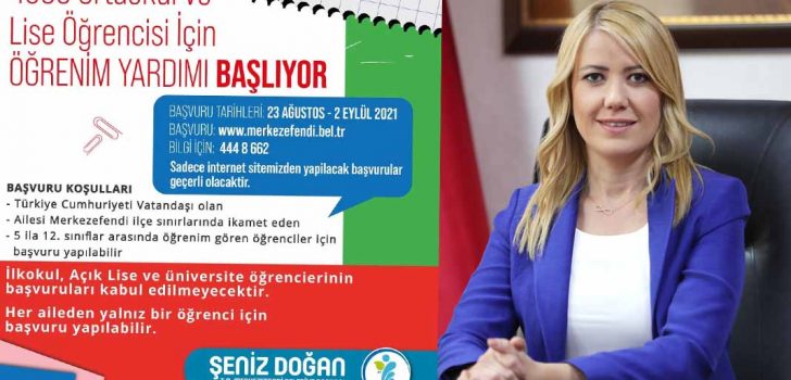 MERKEZEFENDİ’DE ÖĞRENİM YARDIMI BAŞVURULARI BAŞLADI