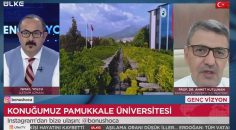 REKTÖR KUTLUHAN PAÜ’NÜN TANITIMINI YAPIYOR