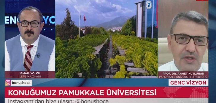 REKTÖR KUTLUHAN PAÜ’NÜN TANITIMINI YAPIYOR