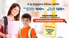 PAMUKKALE’DE EĞİTİM YARDIMI BAŞVURULARI SÜRÜYOR