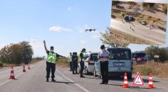 JANDARMA, DRONE İLE TRAFİĞİ TAKİP EDİYOR