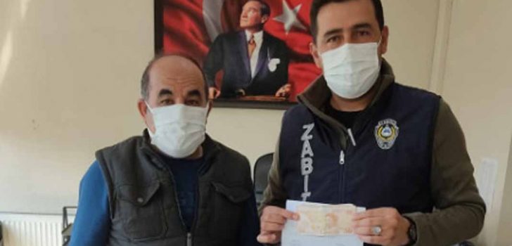 YOLDA BULDUĞU PARAYI ZABITA’YA TESLİM ETTİ