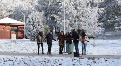 TELEFERİK VE BAĞBAŞI YAYLASI BEYAZA BÜRÜNDÜ