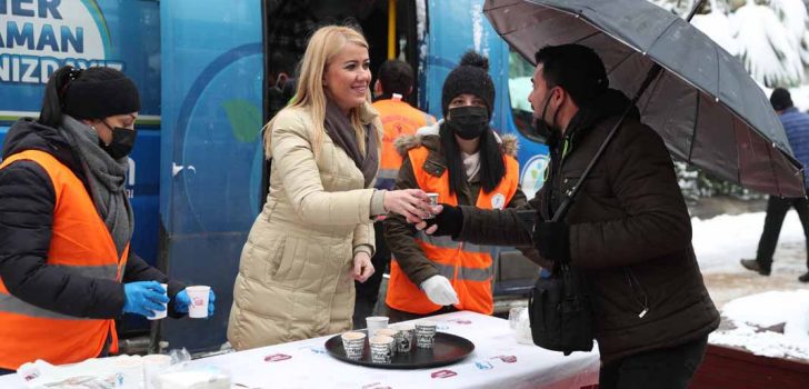 MERKEZEFENDİ’DE KARLA MÜCADELE DEVAM EDİYOR