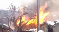 HONAZ’DA YANGIN İKİ EVDE HASARA NEDEN OLDU