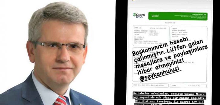 BAŞKANIN HESABINI ÇALIP DOLANDIRMAYA KALKTILAR