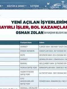 BÜYÜKŞEHİR’DEN YENİ AÇILAN İŞLETMELERE TANITIM DESTEĞİ