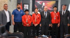 SARAYKÖYLÜ ŞAMPİYON GÜREŞÇİLERDEN İLMAN’A ZİYARET