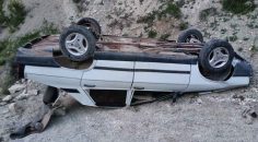 OTOMOBİL TAKLA ATTI: 1 YARALI