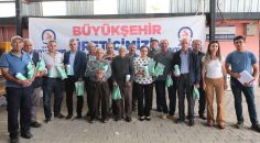 BÜYÜKŞEHİR’DEN ÜRETİCİYE ZİRAİ İLAÇ DESTEĞİ