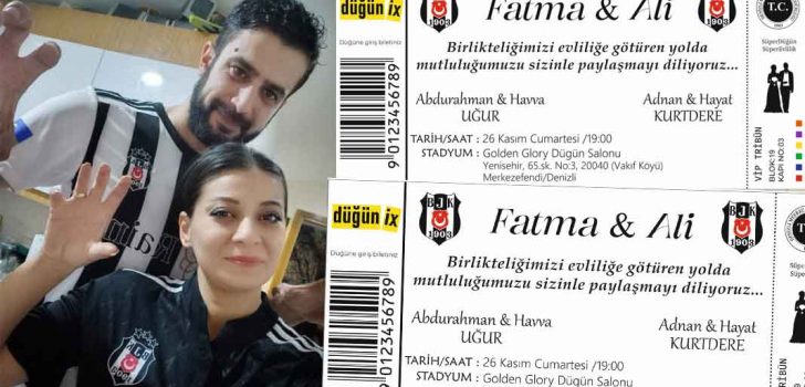 BÖYLE OLUR FANATİK TARAFTARLARIN DÜĞÜN DAVETİYESİ