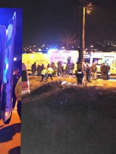 TIR İLE MİNİBÜS ÇARPIŞTI: 1 ÖLÜ, 12 YARALI